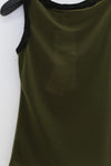 SWAYING/KNIT hook stitching mesh vest SW24SS1T36 grass green PS73
